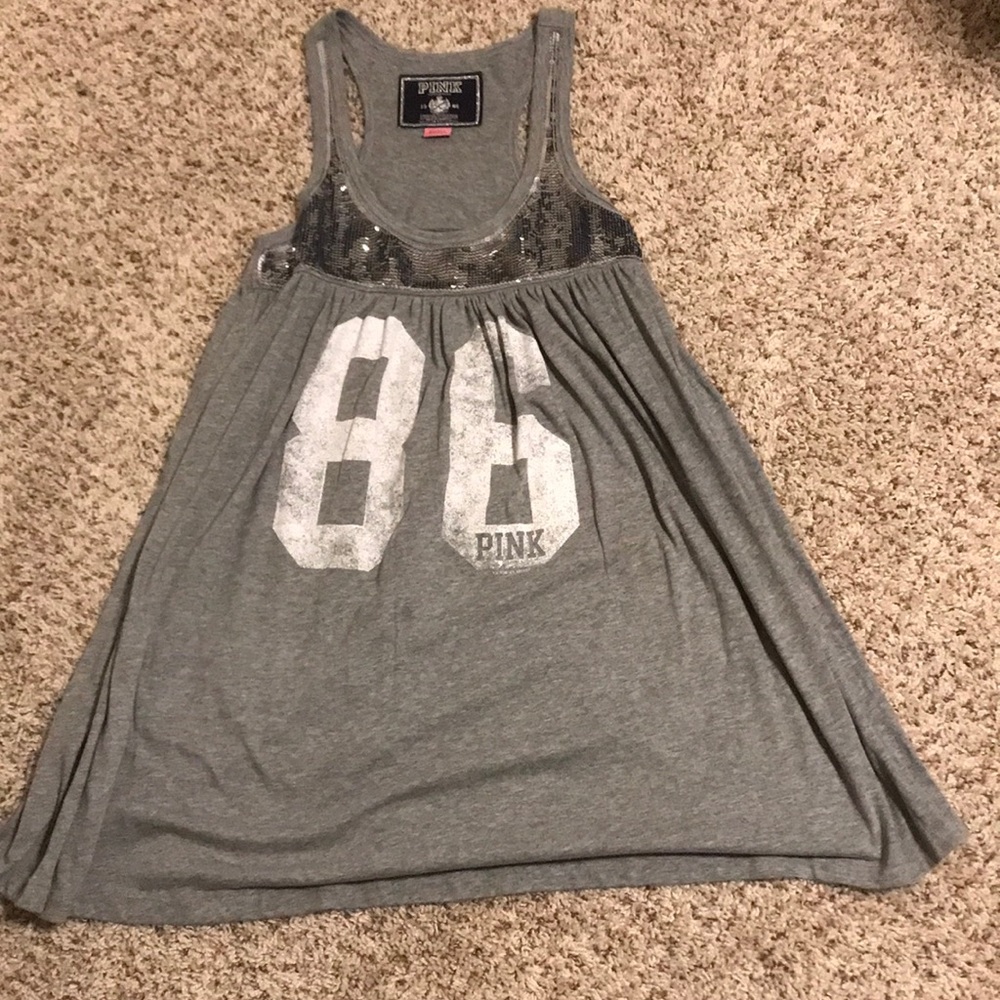 PINK - sequin racerback dress -size S - Picture 4 of 10